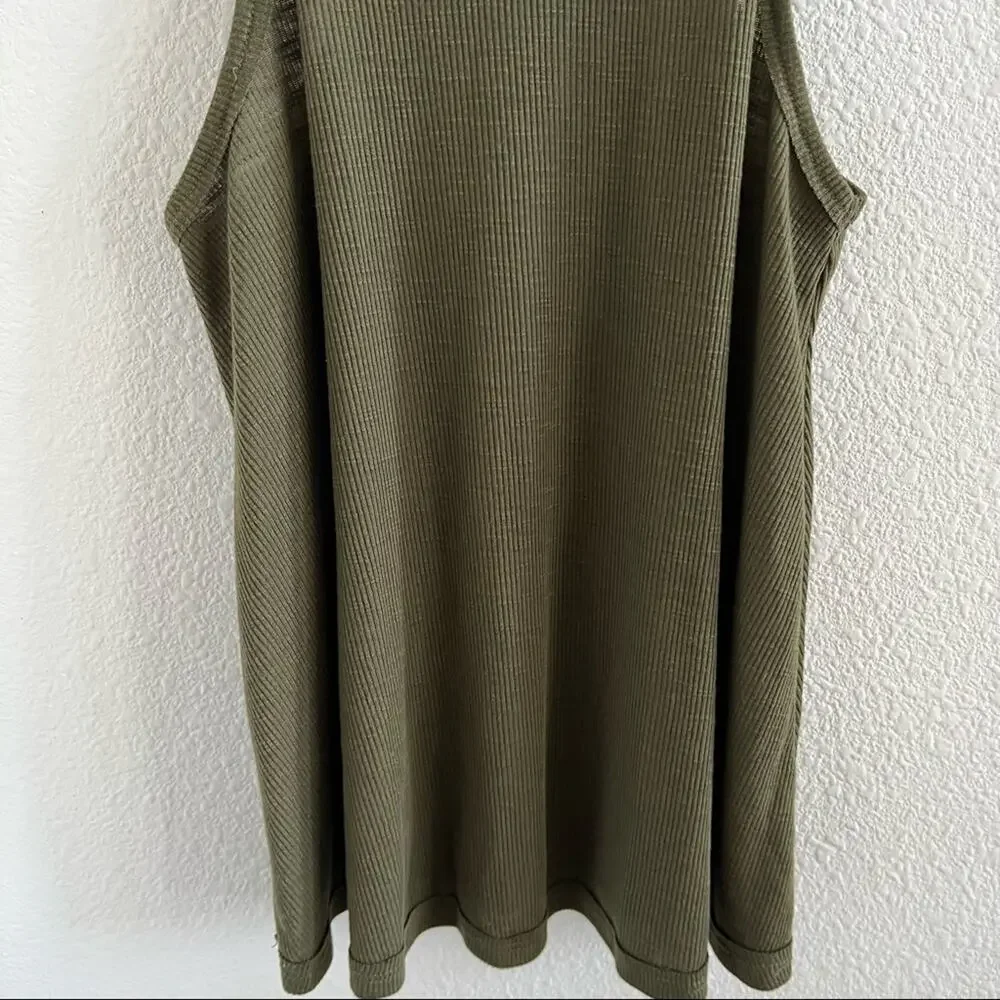 Free People We the Free High Neck Muscle Ribbed Tank XS